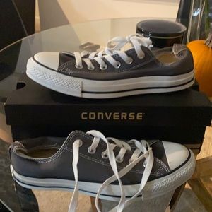 Converse low tops, charcoal, Chuck Taylor’s